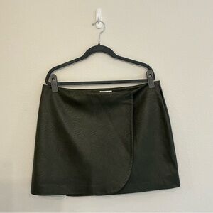 Topshop Dark Green Mini Skirt
